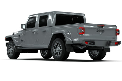 Rally Armor 19-23 Jeep JT Gladiator Mojave/Rubicon Black Mud Flap w/ Metallic Black Logo