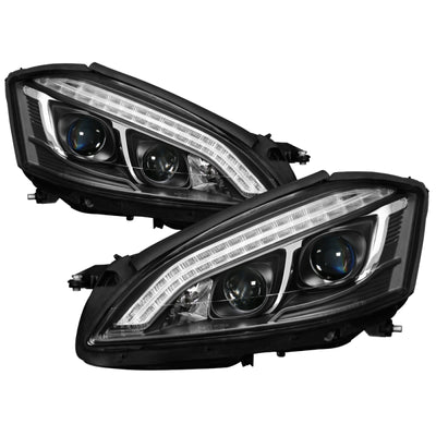 Spyder Mercedes W221 S Class 07-09 Headlights - HID Model Only - Black PRO-YD-MBW22107-HID-DRL-BK