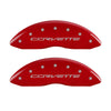 MGP 4 Caliper Covers Engraved Front & Rear C7/Corvette Red finish silver ch