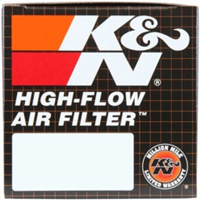 K&N Universal Rubber Filter 2-1/2in Flg / 4-1/2in OD B / 3-1/2in OD T / 6in H - Black Top