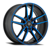 Konig Myth 18x8 5x108 ET43 Gloss Black w/ Blue Tinted Clearcoat