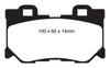 EBC 08-13 Infiniti FX50 5.0 Yellowstuff Rear Brake Pads