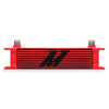 Mishimoto Universal 10 Row Oil Cooler - Red