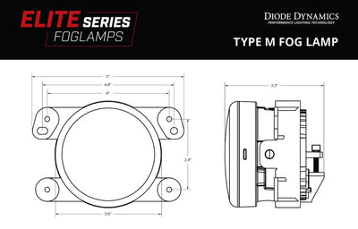 Diode Dynamics Elite Series Type M Fog Lamps - White (Pair)