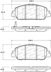 StopTech Sport Performance 13-17 Honda Accord Front Brake Pads