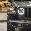 Oracle Oculus Bi-LED Projector Headlights for Jeep JL/Gladiator JT - Satin Silver - 5500K