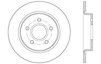 StopTech 12-15 Ford Focus w/ Rear Disc Brakes Rear Left Slotted & Drilled Rotor