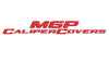 MGP 4 Caliper Covers Engraved Front & Rear Cursive/Cadillac Red finish silver ch