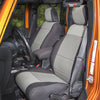 Rugged Ridge Seat Cover Kit Black/Gray 07-10 Jeep Wrangler JK 2dr