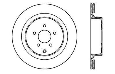 StopTech 09 Infiniti FX50 SportStop Slotted & Drilled Rear Right Rotor