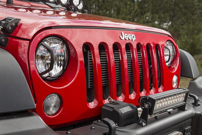 Rugged Ridge 07-18 Jeep Wrangler JK/JKU Textured Black Elite Headlight Euro Guards