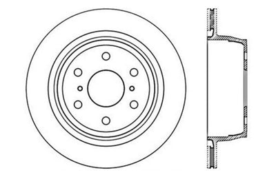 StopTech 07-10 GMC Sierra (w/ Rear Drum) / 07-09 GMC Yukon Rear Left Slotted & Drilled Rotor