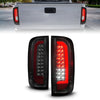 ANZO 15-21 Chevrolet Colorado Full LED Tail Lights w/ Red Lightbar Black Housing Smoke Lens