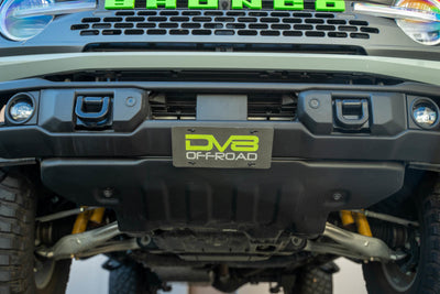 DV8 Offroad 2021 Ford Bronco | Capable Bumper Slanted Front License Plate Mount