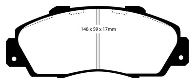 EBC 97 Acura CL 3.0 Redstuff Front Brake Pads