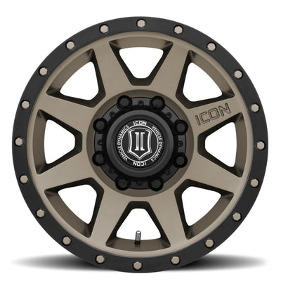 ICON Rebound 17x8.5 8x170 6mm Offset 5in BS 125mm Bore Titanium Wheel