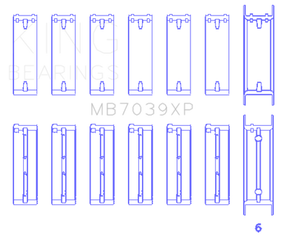 King BMW M20/M50 2.0L/2.5L/2.7L (Size 0.25) Performance Main Bearing Set