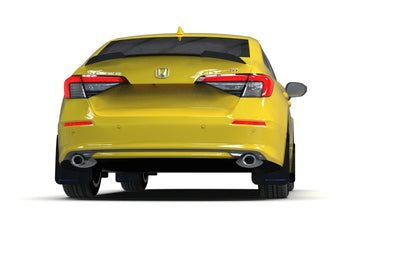 Rally Armor 2022 Honda Civic (Incl. Si/Sport/Touring) Black UR Mud Flap w/ White Logo