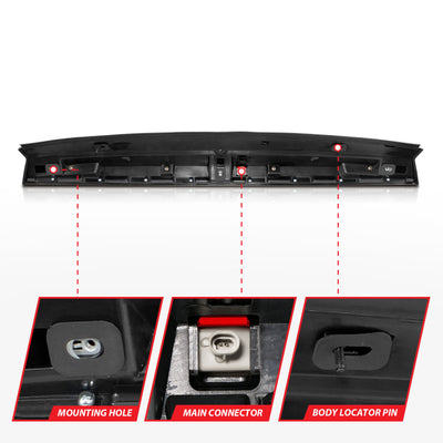 ANZO 2007-2014 Chevrolet Suburban 1500 LED 3rd Brake Light Black Housing Red Lens w/ Spoiler 1pc