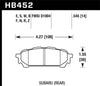 Hawk 2006-2006 Saab 9-2X 2.5i HPS 5.0 Rear Brake Pads