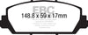 EBC 12+ Acura RDX 3.5 Greenstuff Front Brake Pads