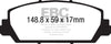 EBC 12+ Acura RDX 3.5 Redstuff Front Brake Pads