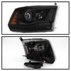 xTune Dodge Ram 13-17 ( w/ Factory Projector LED) Projector Headlight - Black HD-JH-DR13-P-BK
