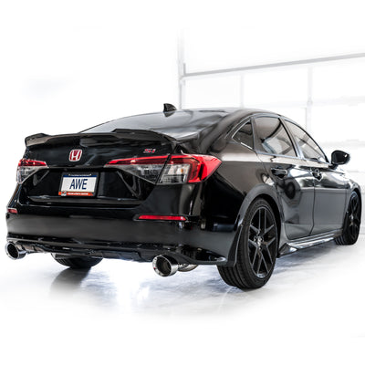 AWE Tuning 2022+ Honda Civic Si FE1 FWD Track Edition Catback Exhaust - Dual Chrome Silver Tips