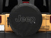 Officially Licensed Jeep 66-18 CJ5/ CJ7/ Wrangler YJ/ TJ/JK Outline Logo Spare Tire Cover- 32In