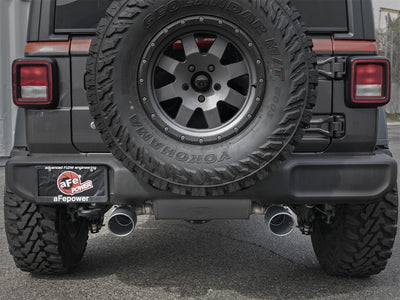 aFe Rebel Series 2.5in 409 SS Axle-Back Exhaust w/ Black Tips 2018+ Jeep Wrangler (JL) V6 3.6L