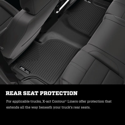 Husky Liners 19-23 JLU Jeep Wrangler 4 Door X-Act Contour Black Floor Liners (2nd Seat)