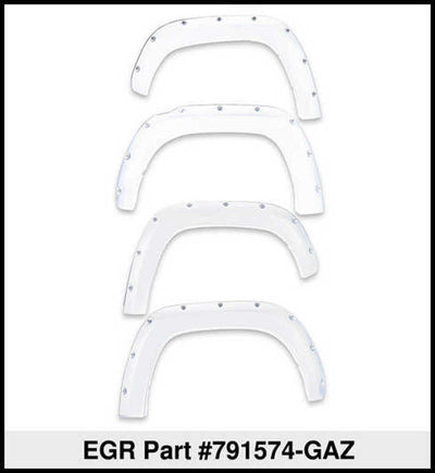 EGR 14+ Chev Silverado 6-8ft Bed Bolt-On Look Color Match Fender Flares - Set - Summit White