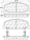 StopTech Performance 93-00 Honda Civic DX w/ Rr Drum Brakes Front Brake Pads