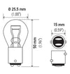 Hella Bulb 1034 12V 23/8W BAY15D S8