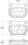 StopTech Performance 06-07 Subaru Impreza WRX (Exc STi) Rear Brake Pads