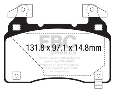 EBC 13+ Chevrolet SS 6.2 Ultimax2 Front Brake Pads