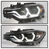 Spyder 12-14 BMW F30 3 Series 4DR Projector Headlights - Black PRO-YD-BMWF3012-AFSHID-BK