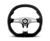 Momo Trek RSteering Wheel - Trek R/350 mm mmeter -  Black AirLeather/Brshd Al Spokes