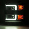 AlphaRex 15-19 Chevy 2500HD PRO-Series Proj Headlights Plank Style Blk w/Activ Light/Seq Signal/DRL