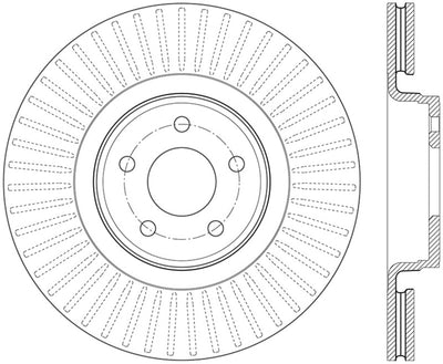 StopTech 14.5+ Ford Focus ST Front Left Slotted Performance Rotor