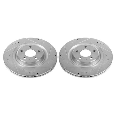 Power Stop 17-19 Audi A4 Rear Evolution Drilled & Slotted Rotors - Pair