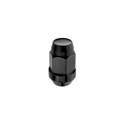 McGard Hex Lug Nut (Cone Seat Bulge Style) M14X1.5 / 22mm Hex / 1.635in. Length (4-Pack) - Black