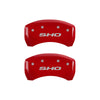 MGP 4 Caliper Covers Engraved Front & Rear SHO Red finish silver ch