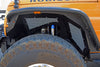 DV8 Offroad 07-17 Jeep Wrangler JK Front Aluminum 1 Piece Inner Fender - Black (2/4 Door)