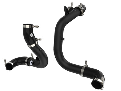 aFe BladeRunner 15-20 VW GTI (MKVII) L4-2.0L (t) Aluminum Hot and Cold Charge Pipe Kit Black