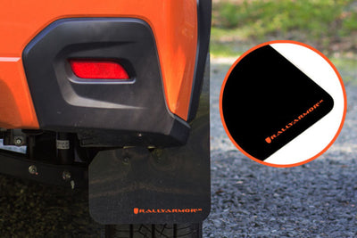 Rally Armor 13-17 Subaru XV Crosstrek Black Mud Flap w/ Orange Logo