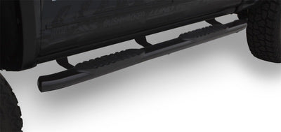 Lund 2019 Chevy Silverado 1500 Double Cab 5in Oval Curved Black SS Nerf Bars - Black