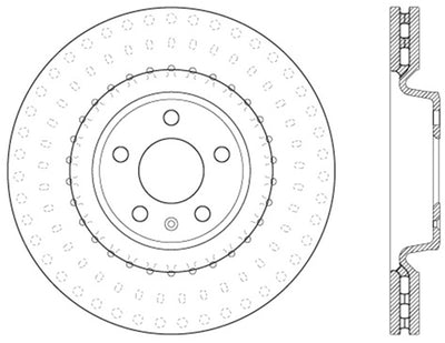 StopTech 12 Audi A6 Quattro/11-12 A7 Quattro/13 Q5/7-11/13 S4/12 S5 Front Right Drilled Rotor