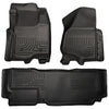 Husky Liners 2012.5 Ford SD Super Cab WeatherBeater Combo Black Floor Liners (w/o Manual Trans Case)