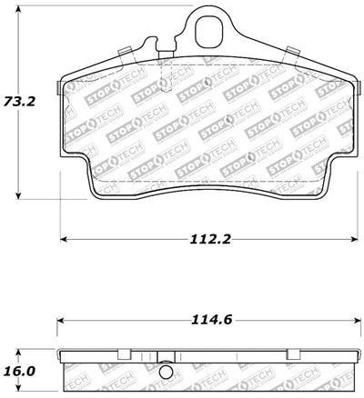 StopTech Performance 97-04 Porsche Boxster / 00-08 Boxster S / 98-08 911 Rear Brake Pads